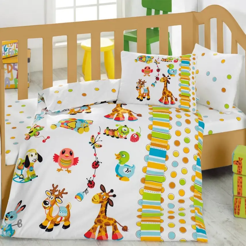 Cottonbox Bebek Nevresim Takımı Oyun Bahcesi Turkuaz - 1