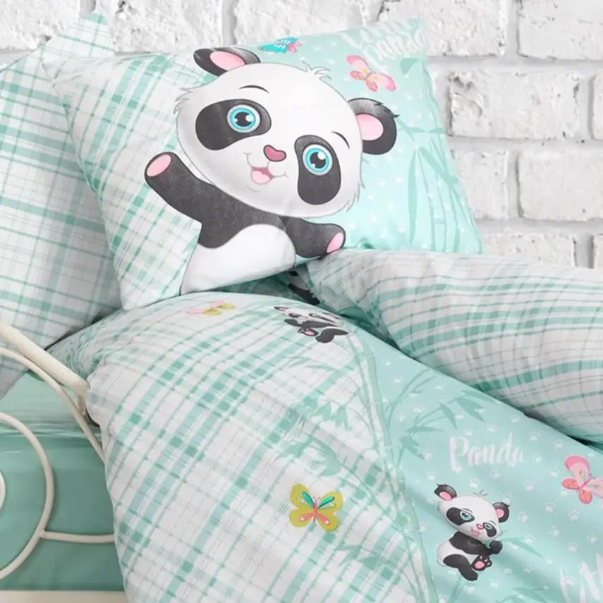Cottonbox Bebek Nevresim Takımı Panda Mint - 3