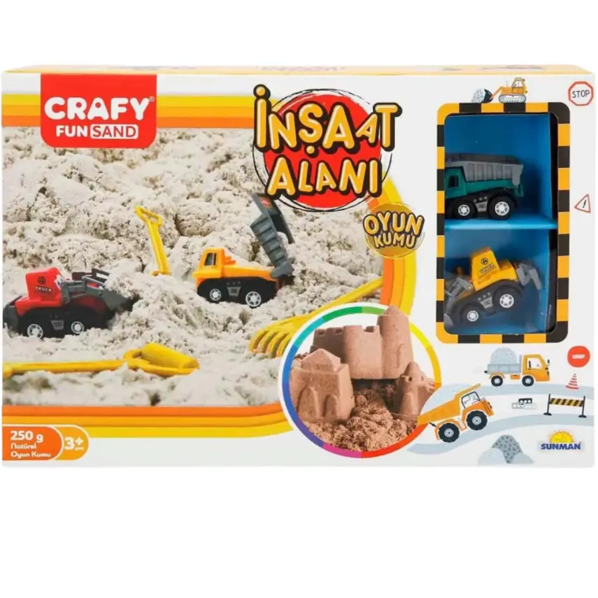 Crafy İnşaat Alanı 7 Parça Oyun Kumu Seti 250 gr  - 6