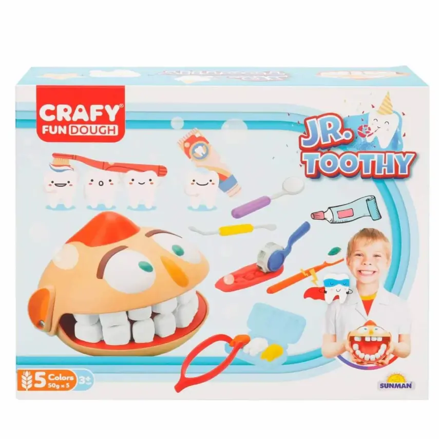 Crafy Jr. Toothy Oyun Hamuru Seti 12 Parça - 2