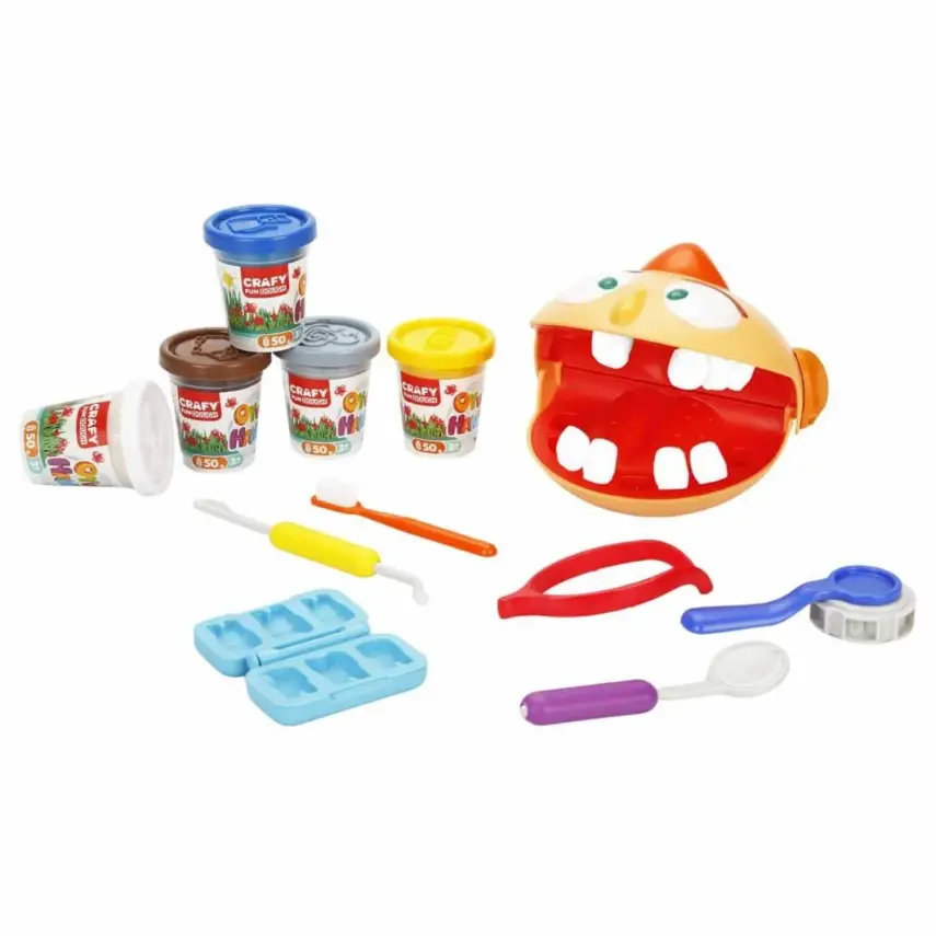 Crafy Jr. Toothy Oyun Hamuru Seti 12 Parça - 1