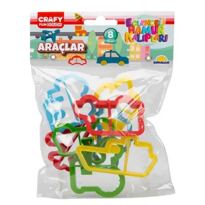 Crafy Oyun Hamur Kalıbı Araçlar 8 Parça Kartela - 2