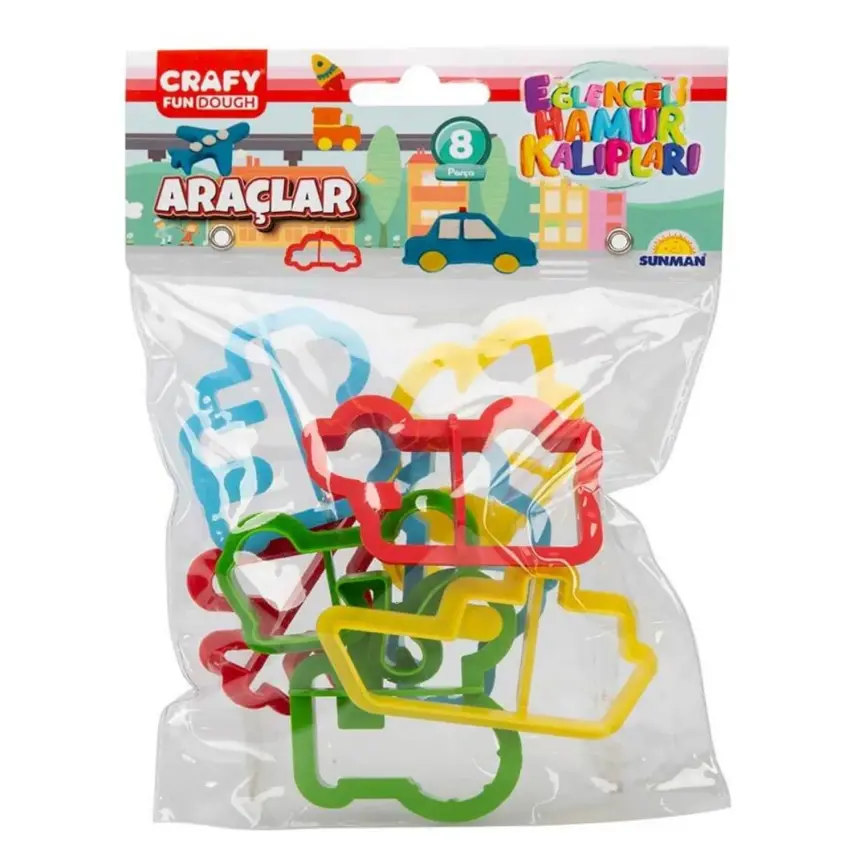 Crafy Oyun Hamur Kalıbı Araçlar 8 Parça Kartela - 2