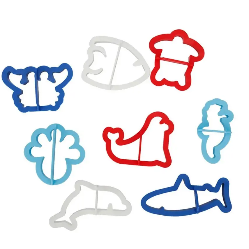 Crafy Oyun Hamur Kalıbı Deniz Hayvanları 8 Parça Kartela - 3