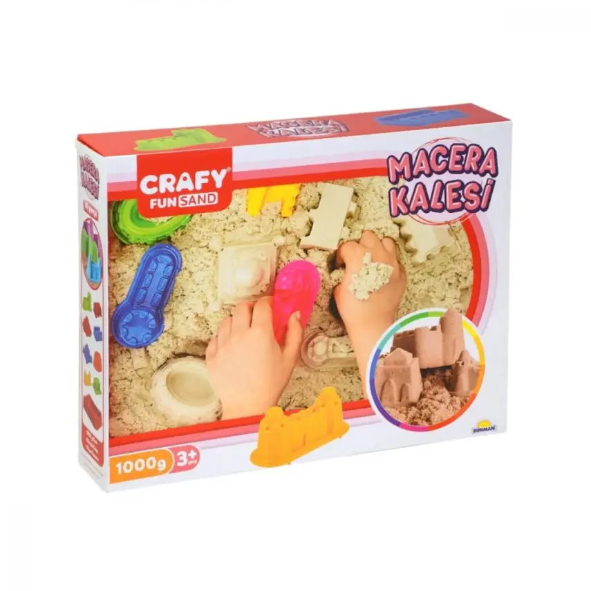 Crafy Oyun Kumu Macera Kalesi 1000 Gr Naturel 10 Parça - 1