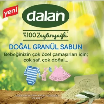 Dalan Doğal Granül Sabun Zeytinyağlı 1000 gr x 3 Adet (1)