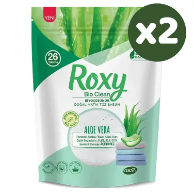 Dalan Roxy Bio Clean Matik Toz Sabun Aloe Vera 800 gr x 2 Adet (1)