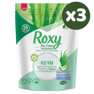 Dalan Roxy Bio Clean Matik Toz Sabun Aloe Vera 800 gr x 3 Adet (1)