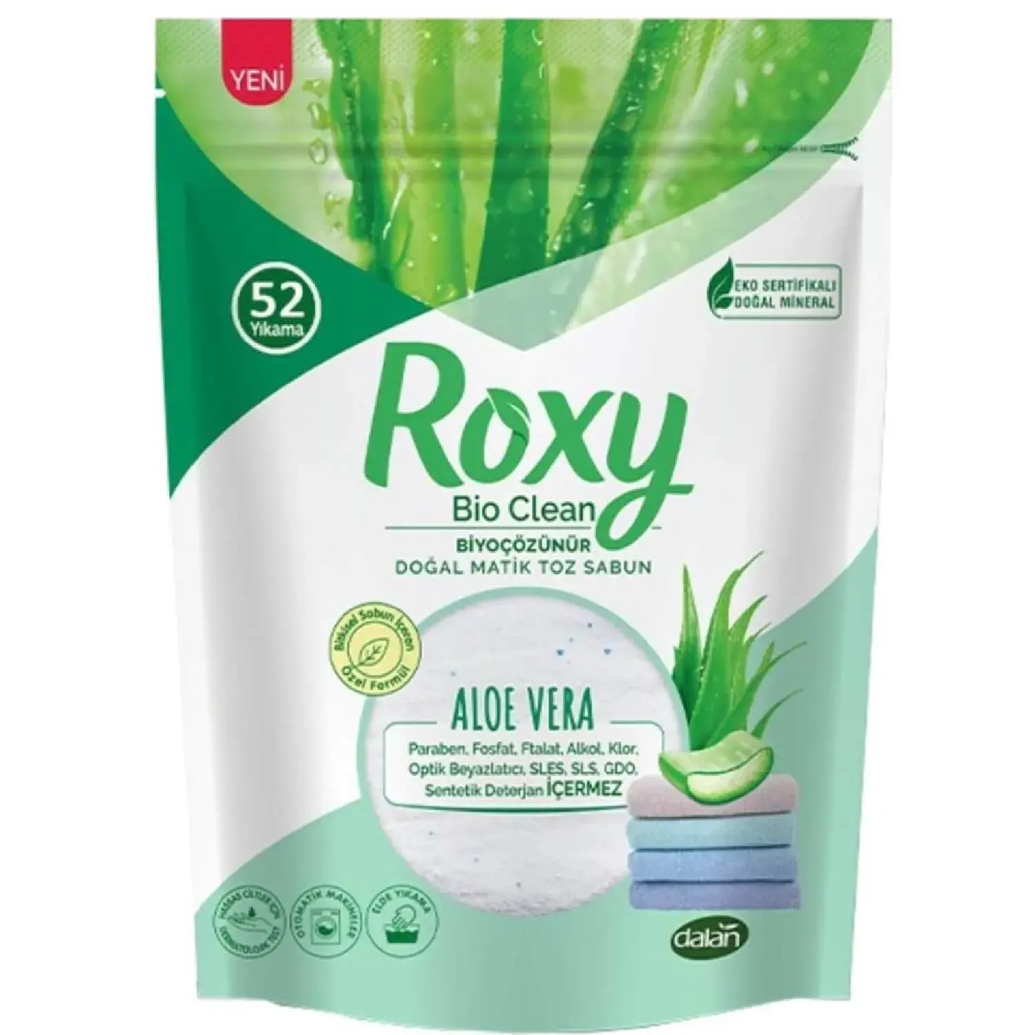 Dalan Roxy Bio Matik Clean Toz Sabun Aloe Vera 1600 gr