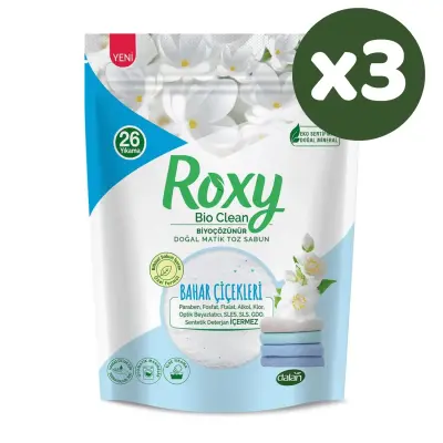 Dalan Roxy Matik Toz Sabun Bahar Çiçekleri 800 gr x 3 Adet (1)