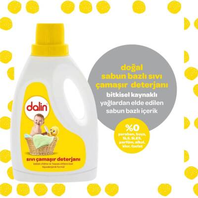 Dalin Sıvı Bebek Çamaşır Deterjanı 1500 ml x 2 Adet - 2
