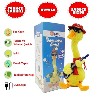 Dans Eden Şarjlı Peluş Ördek (1)