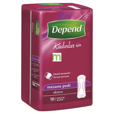 Depend Kadın Mesane Pedi 10'lu Ekstra (1)