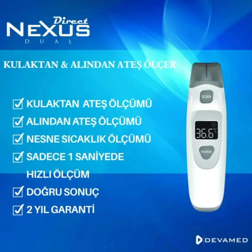 Direct Nexus Dual Kulaktan ve Alından Ateş Ölçer - 3