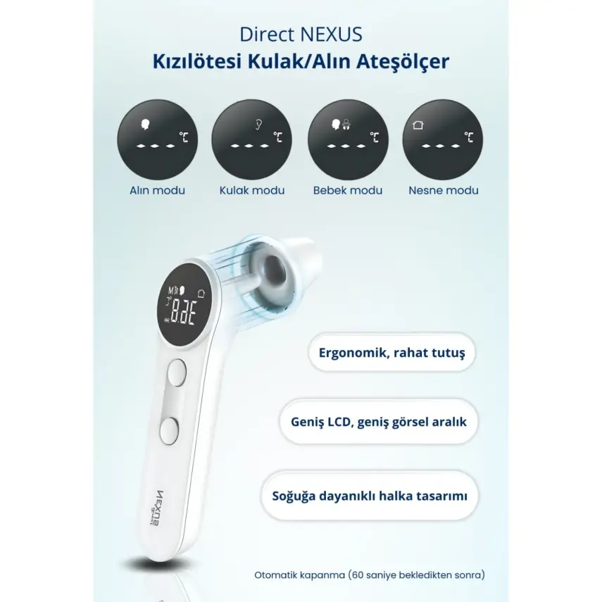 Direct Nexus Dual Kulaktan ve Alından Ateş Ölçer (Yeni) - 5