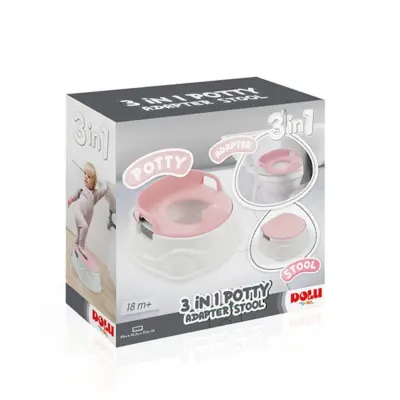 Dolu 3in1 Lazımlık Adaptör Basamak Pembe - 4