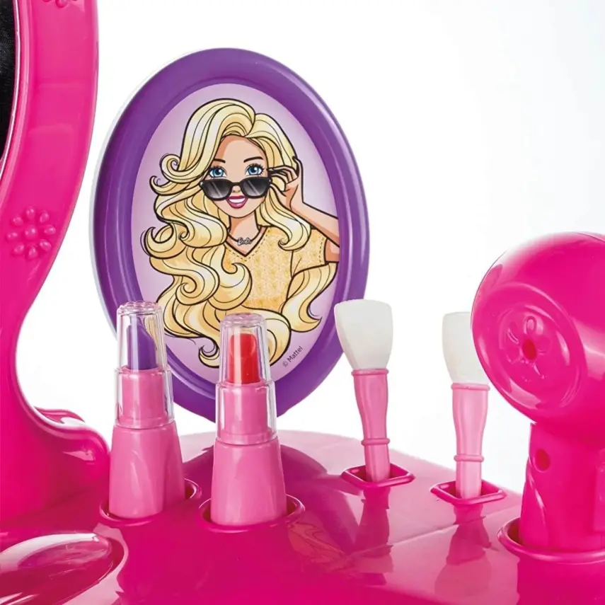 Dolu Barbie Ayaklı Makyaj Masa Sandalye Seti - 10