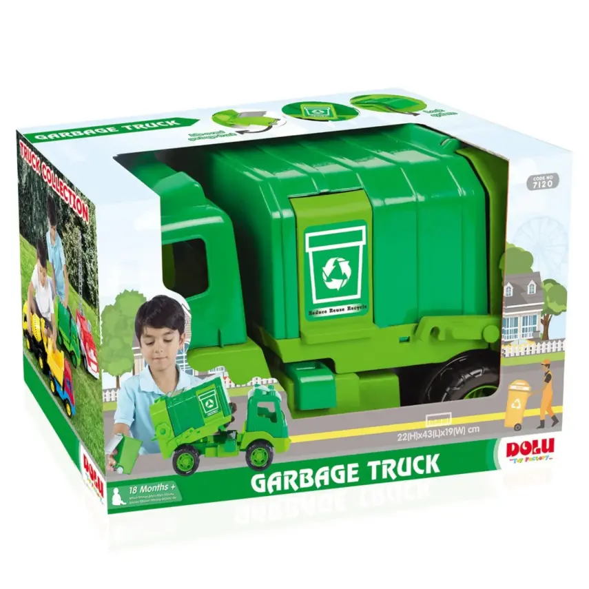 Dolu Çöp Kamyonu Pencereli Kutuda 43 Cm - 16