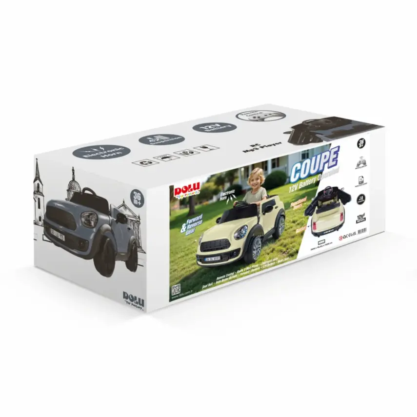 Dolu Coupe Akülü Araba Uzaktan Kumandalı 12V Nuve Yeşil - 4