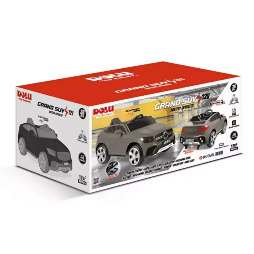 Dolu Grand SUV Akülü Araba Uzaktan Kumandalı 12V Kahverengi - 3