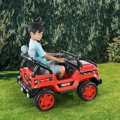 Dolu Hunter Akülü Araba Jeep Uzaktan Kumandalı Kırmızı 12 Volt - 3