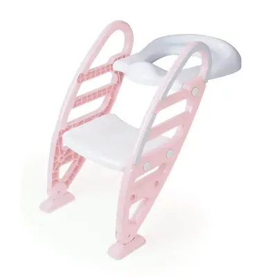 Dolu Kaydırmaz Ayarlı Merdivenli Tuvalet Pembe 