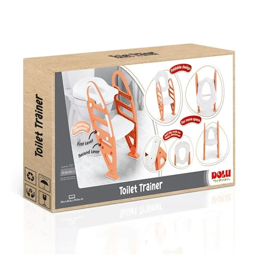 Dolu Kaydırmaz Ayarlı Merdivenli Tuvalet Turuncu - 2