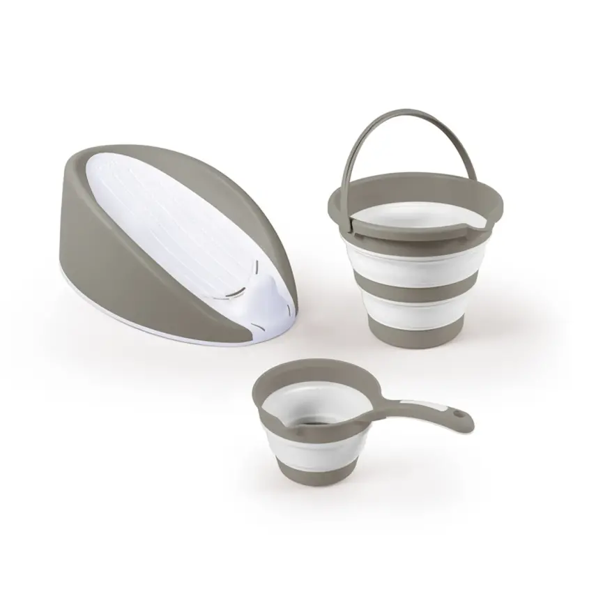 Dolu Nuve Banyo Seti 3lü Gri - 1