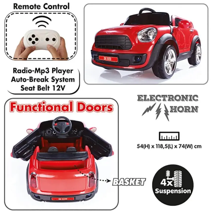 Dolu Ride on Akülü Araba 12 Volt - 4