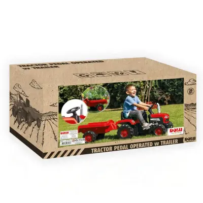 Dolu Römorklu Pedallı Traktör Kırmızı - 3