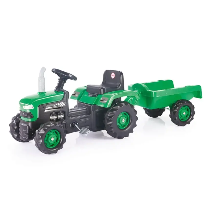 Dolu Römorklu Pedallı Traktör Yeşil - 1