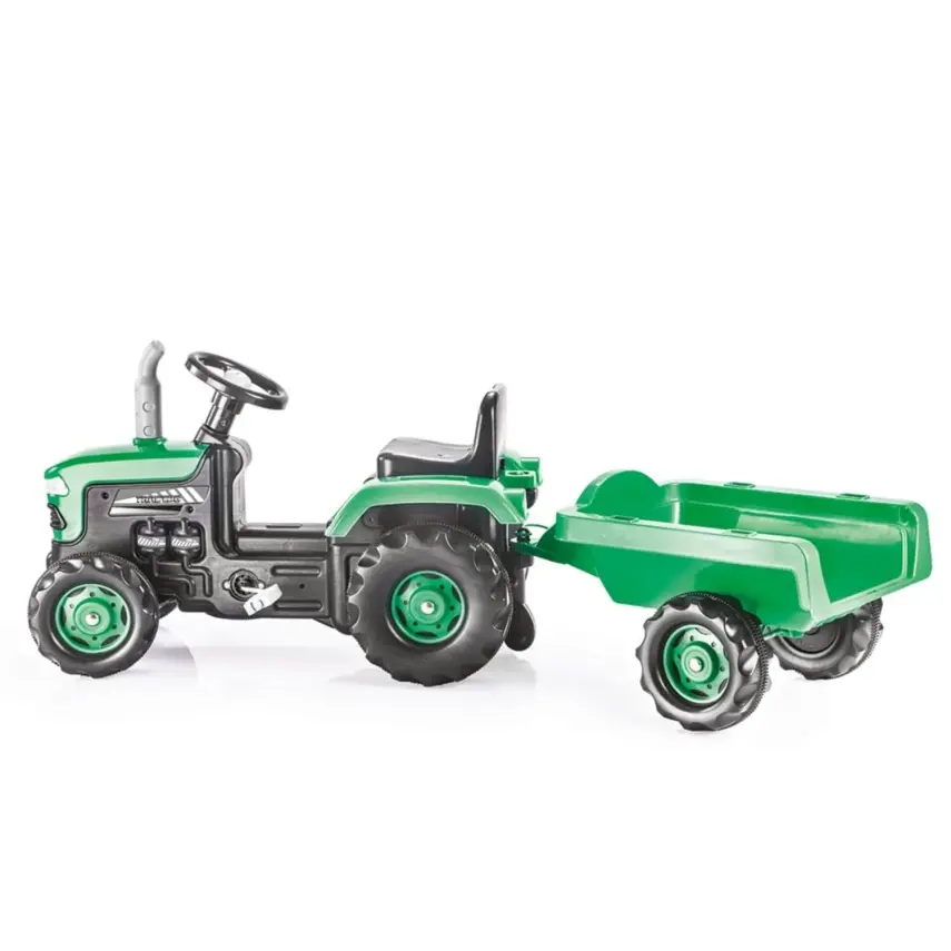 Dolu Römorklu Pedallı Traktör Yeşil - 4