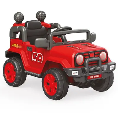 Dolu Uzaktan Kumandalı 12V Akülü Araba Neon Kırmızı - 1