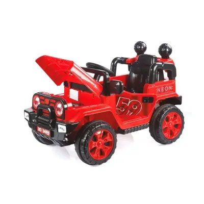 Dolu Uzaktan Kumandalı 12V Akülü Araba Neon Kırmızı - 5