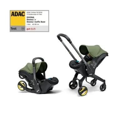 Doona i Bebek Arabasına Dönüşen Tekerlekli Gr 0 Bebek Ana Kucağı Oto Koltuğu Desert Green (1)