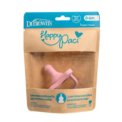Dr Browns HappyPaci Silikon Emzik Tekli Paket 6+ Ay Pembe - 3
