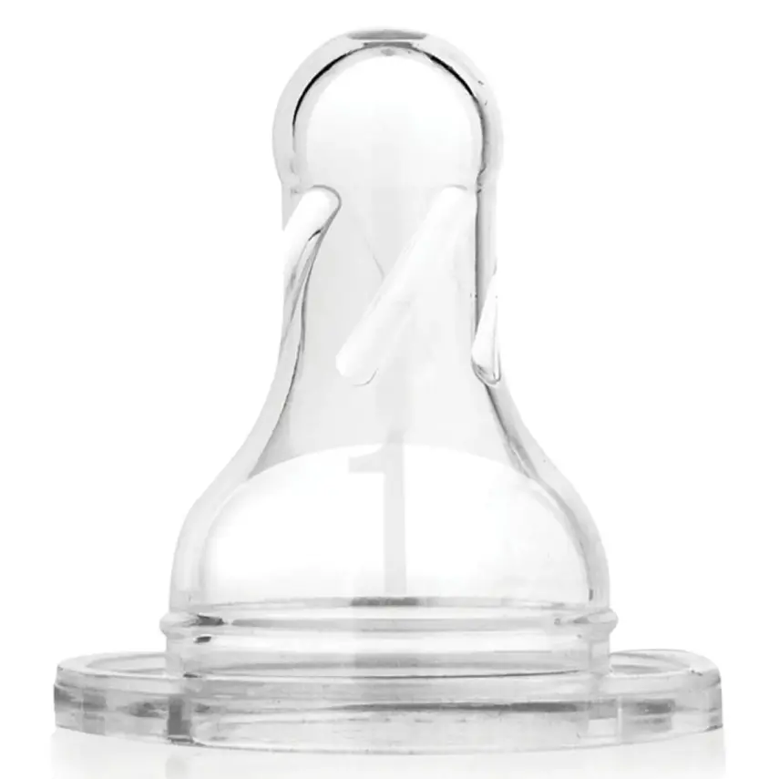 Dr Browns Options+ Dar Ağız Silikon Biberon Emziği 2li 0+ Ay 1.Aşama - 1