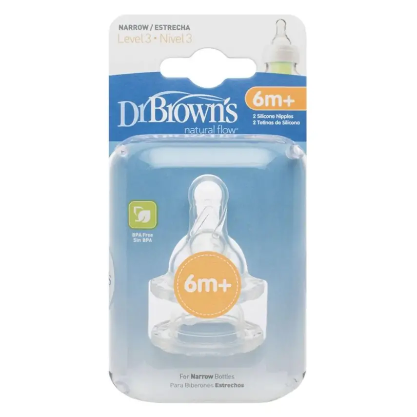 Dr Browns Options+ Dar Ağız Silikon Biberon Emziği 2li 3.Aşama 6+ Ay - 2