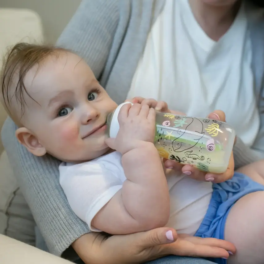 Dr Browns PP Biberon Geniş Ağız Anti-Kolik Options+ Okyanus Balina Desenli 270 ml - 3