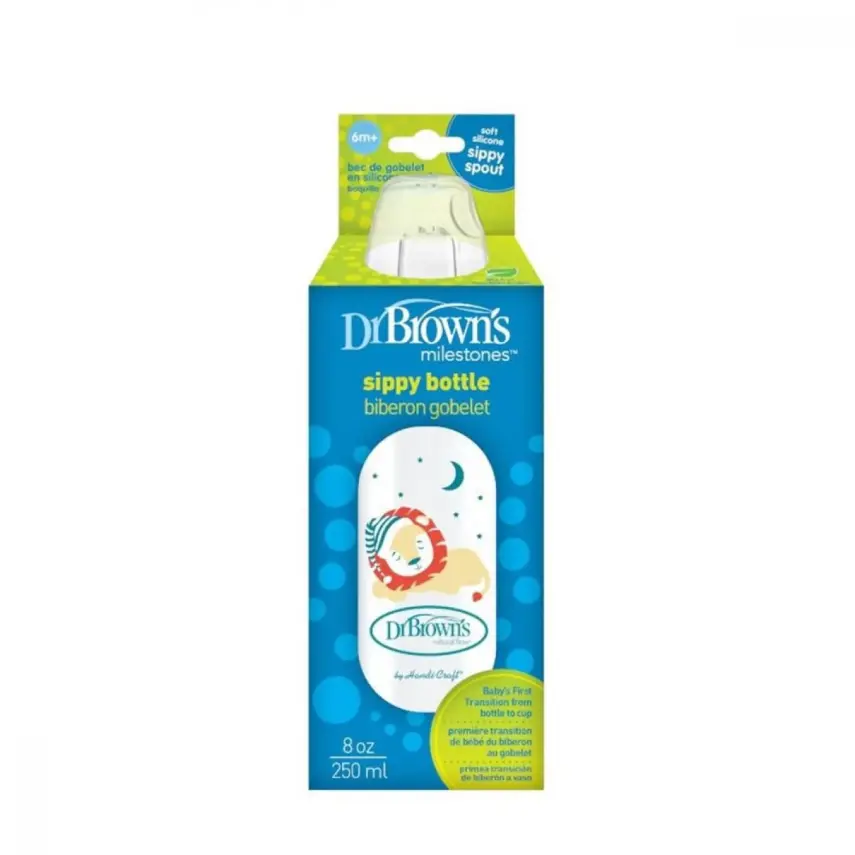 Dr Browns Sippy Spout Dar Ağız PP Biberon 250 ml Aslan - 2