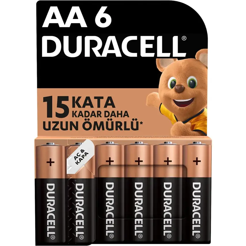Duracell AA Kalem Pil 6+2 Li - 1