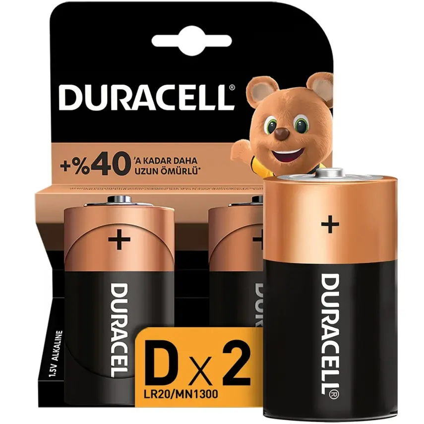 Duracell D Büyük Boy Pil 2 li - 1