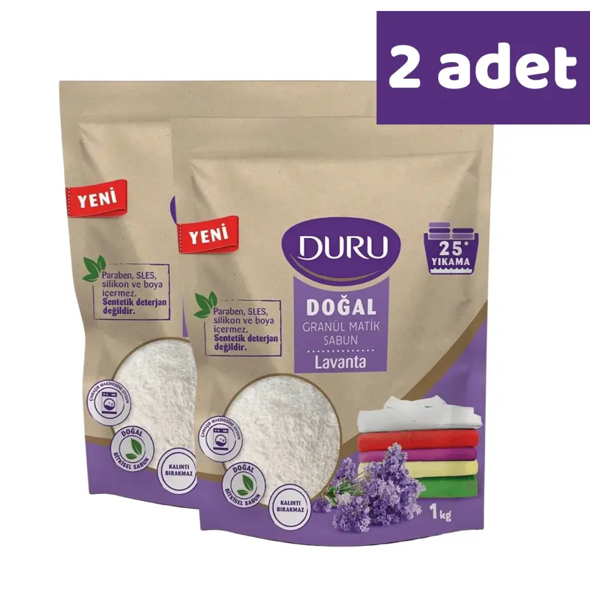 Duru Doğal Granül Matik Sabun Lavanta 1000 gr x 2 Adet - 1
