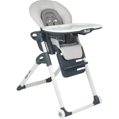Duux Alkon Yatarlı Portatif Katlanabilen Yükseklik Ayarlı Mama Sandalyesi Gri - 1