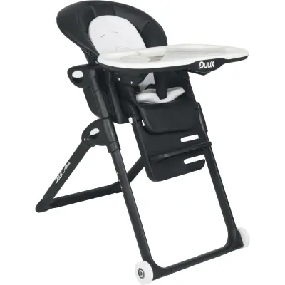 Duux Alkon Yatarlı Portatif Katlanabilen Yükseklik Ayarlı Mama Sandalyesi Siyah 