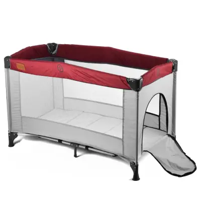 Duux Bixby Çift Emniyetli Taşıma Çantalı Oyun Parkı 60X120 cm Füme Bordo (1)