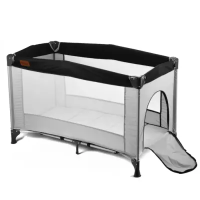 Duux Bixby Çift Emniyetli Taşıma Çantalı Oyun Parkı Park Yatak 60X120 cm Siyah (1)