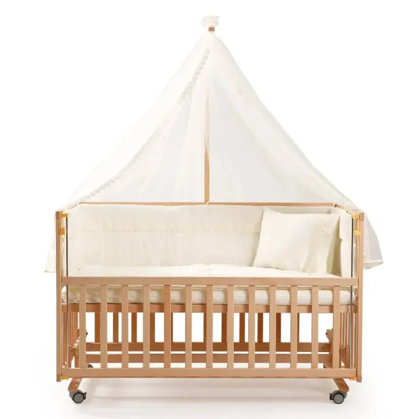 Duux Dada Naturel Anne Yanı Beşik 70x130 cm ve Uyku Seti - 3