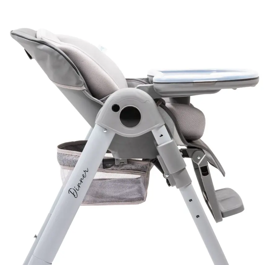 Duux Dinner Mama Sandalyesi Portatif Katlanır Yükseklik Ayarlı Tekerlekli İçi Pedli Antrasit - 3