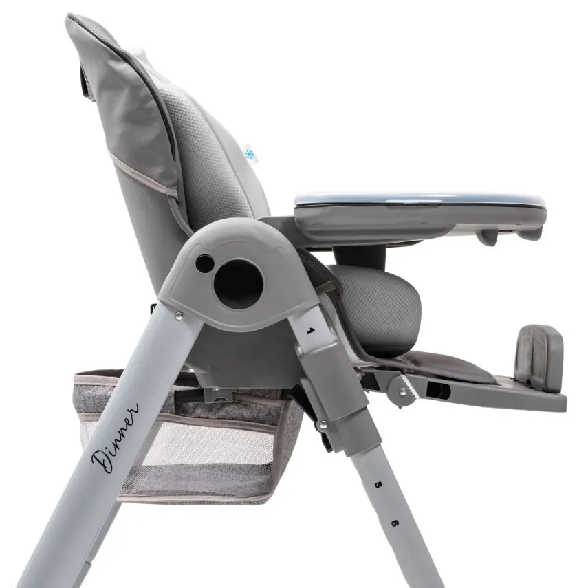 Duux Dinner Mama Sandalyesi Portatif Katlanır Yükseklik Ayarlı Tekerlekli İçi Pedli Antrasit - 5